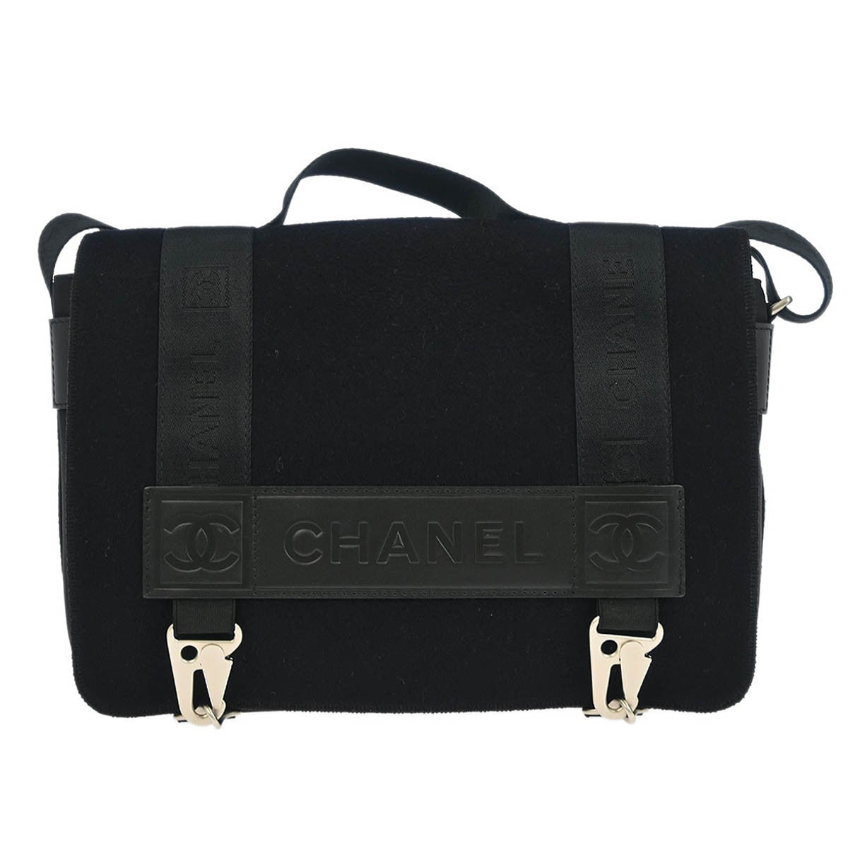 Chanel Sport Line Flap Messenger Wool and Nylon Small
