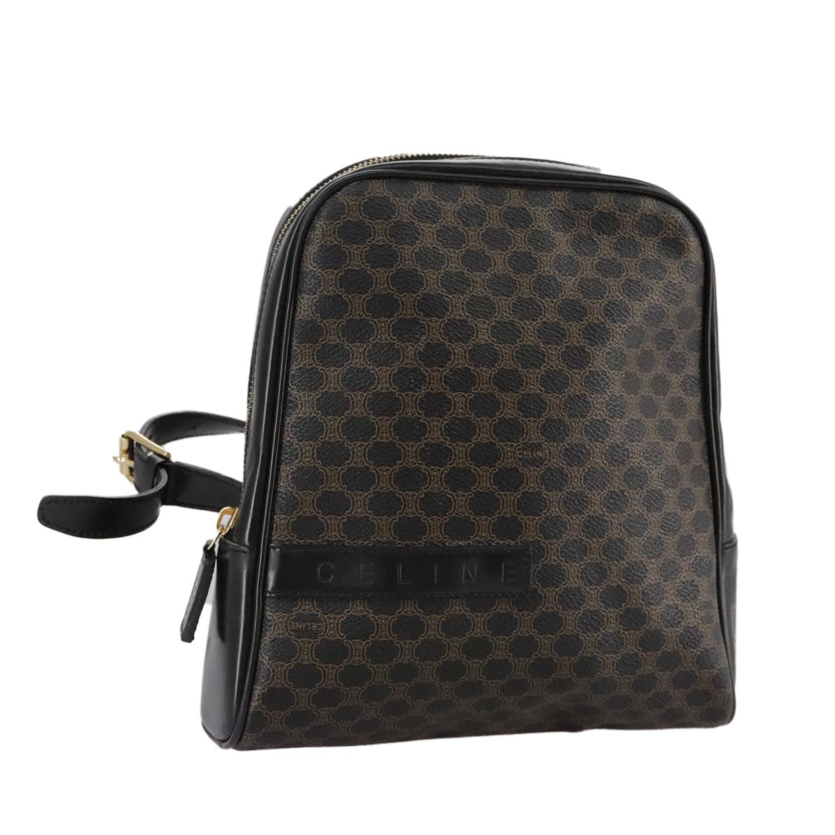 Celine Vintage Macadam Backpack Canvas and Leather Product Image