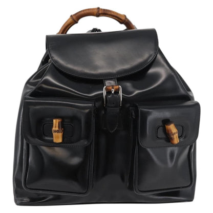 Gucci Vintage Bamboo Backpack Patent leather Product Image