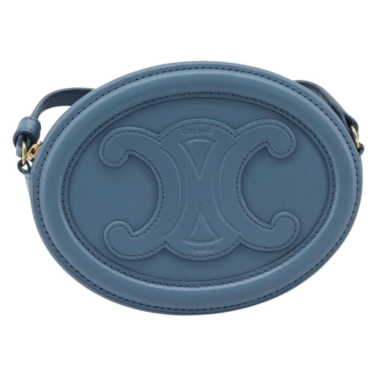 Celine Triomphe Oval Leather Mini