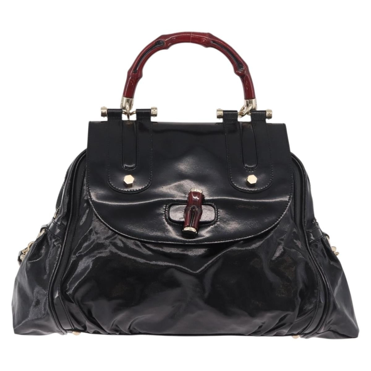 Gucci Pop Bamboo Handle Dialux Coated Canvas Medium