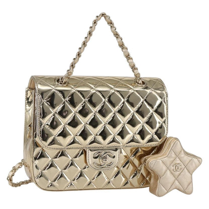 Chanel Hollywood Boulevard Backpack with Star Coin Purse Quilted Metallic Leather Product Image