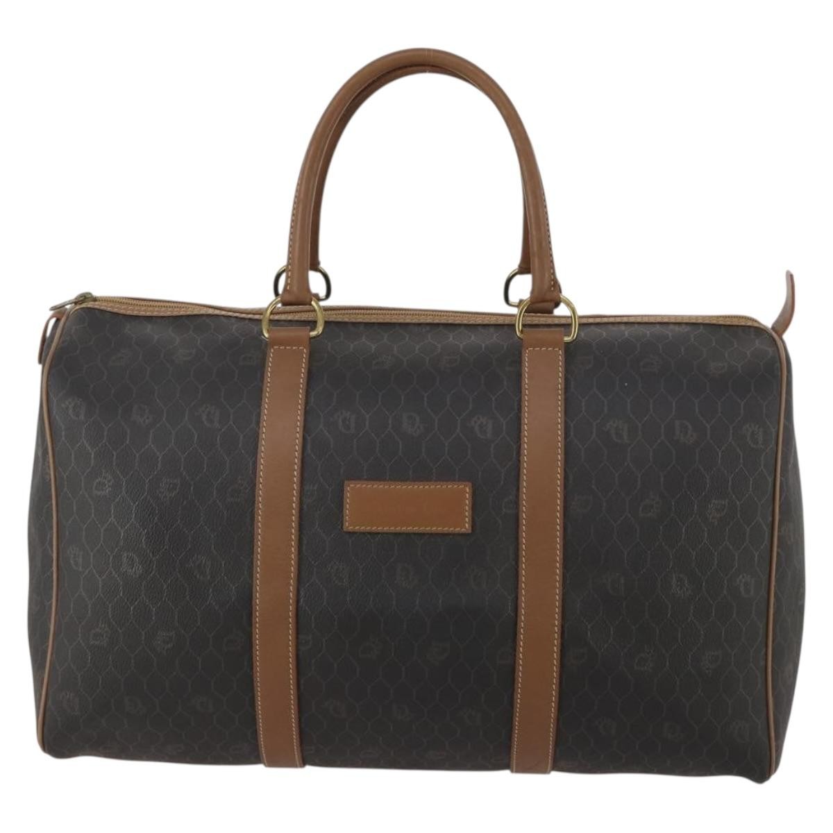 Christian Dior Vintage Honeycomb Boston Canvas and Leather Product Image