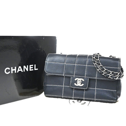 Chanel Vintage Square Stitch CC Flap Quilted Calfskin Small