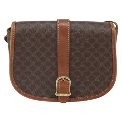 Celine Vintage Macadam Shoulder Bag Canvas and Leather Product Image