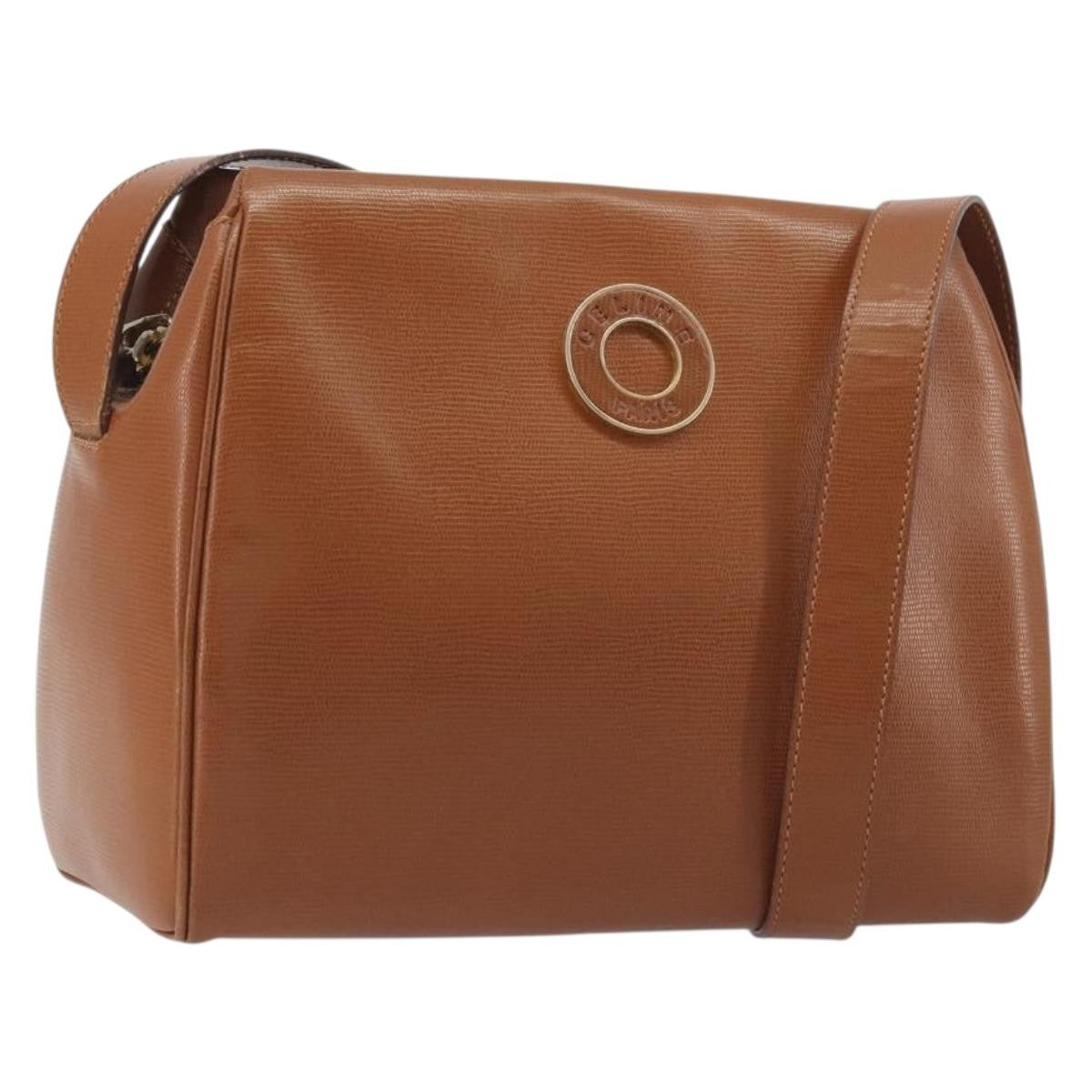 Celine Vintage Circle Logo Leather Small