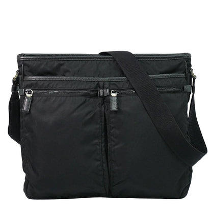 Prada Double Pocket Zip Messenger Tessuto Medium