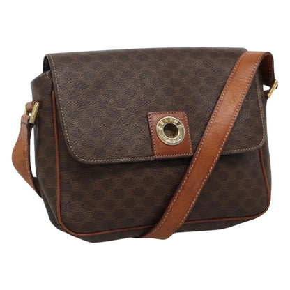 Celine Vintage Macadam Shoulder Bag Canvas Small