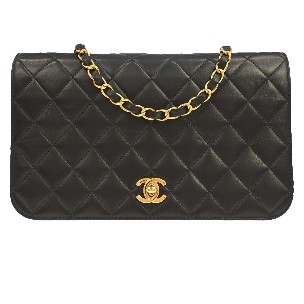 Chanel Vintage Full Flap Quilted Lambskin Small