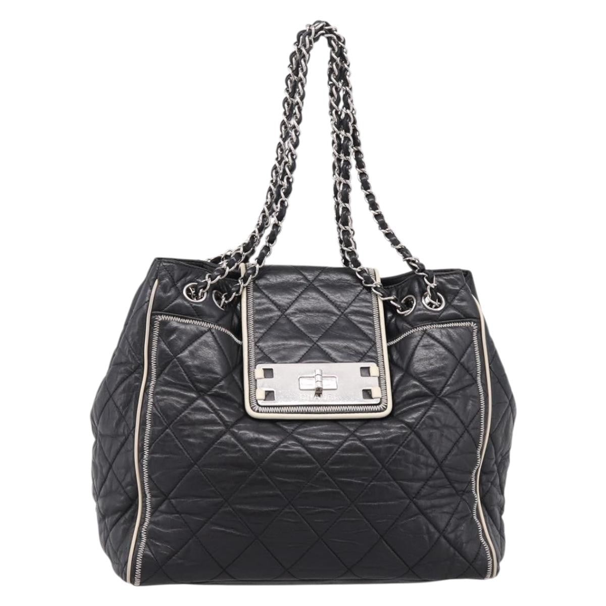 Chanel North South Mademoiselle Lock Quilted Leather Large