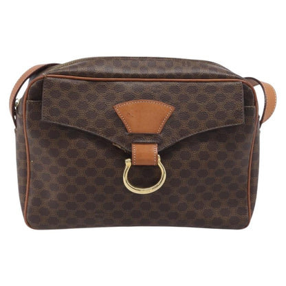 Celine Vintage Macadam Circle Logo Canvas and Leather Product Image
