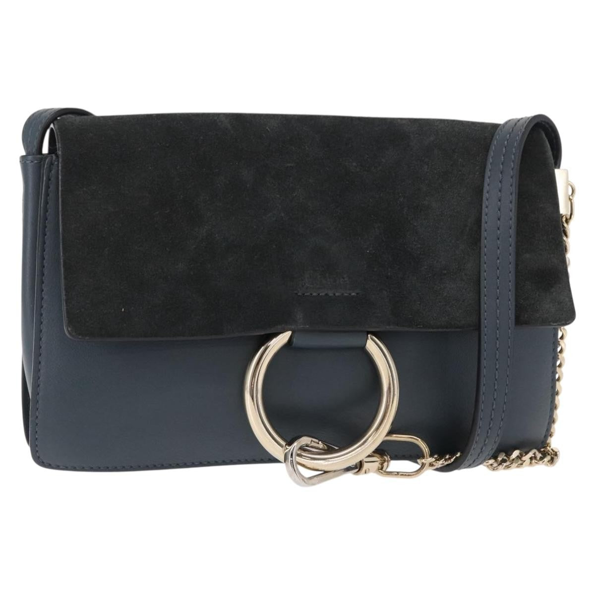 Chloe Faye Shoulder Bag Leather and Suede Small