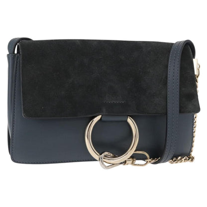 Chloe Faye Shoulder Bag Leather and Suede Small