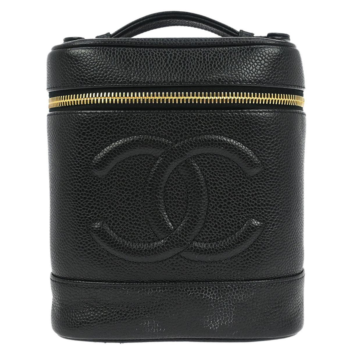 Chanel Vintage Timeless Cosmetic Case Caviar Small