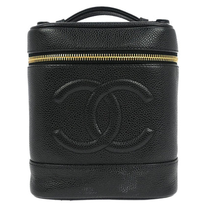 Chanel Vintage Timeless Cosmetic Case Caviar Small