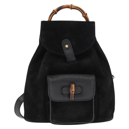 Gucci Vintage Bamboo Backpack Suede Mini
