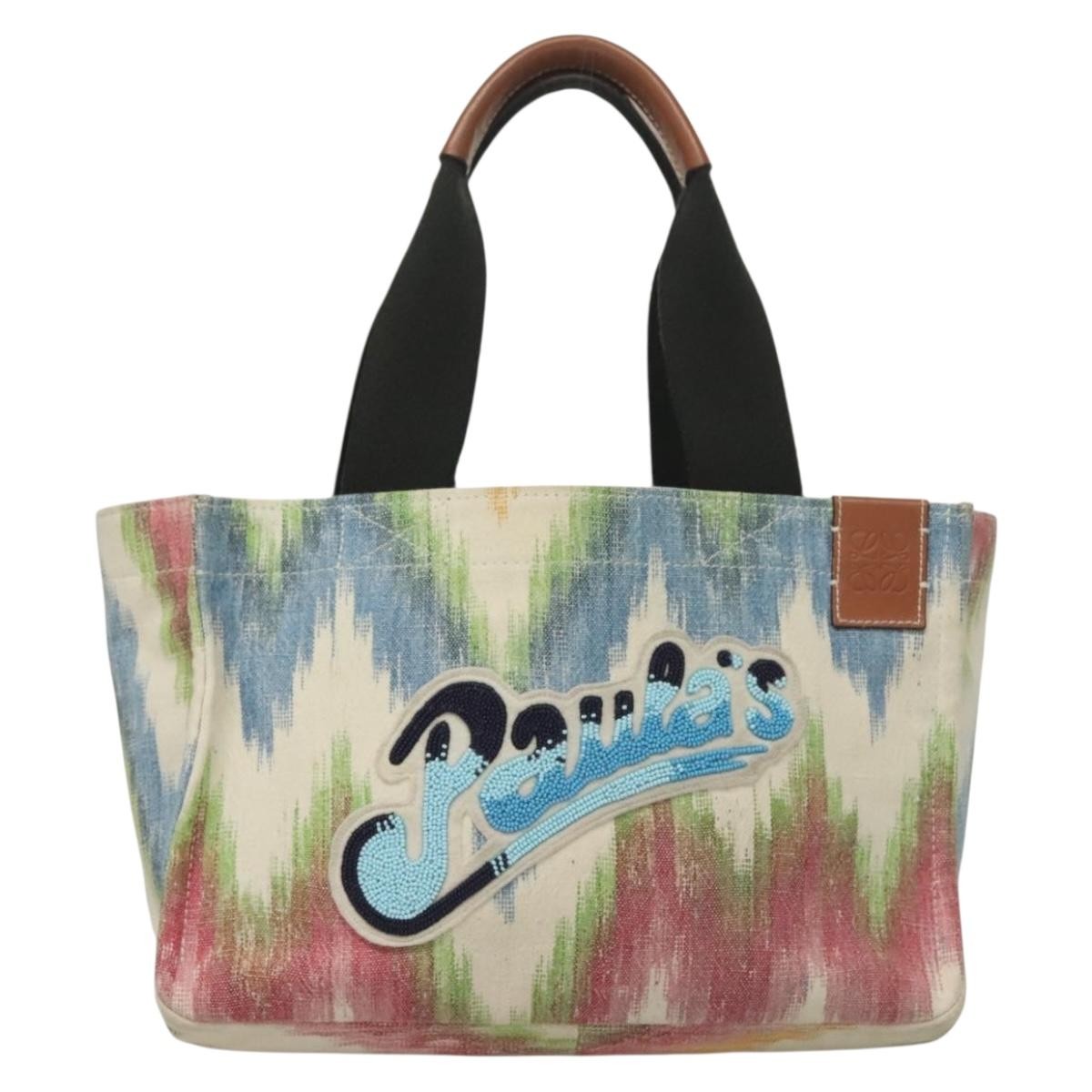 Loewe Paula's Ibiza Tote Embellished Printed Canvas Medium