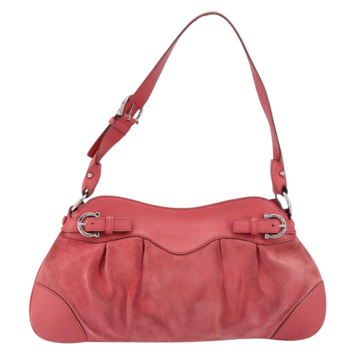 Salvatore Ferragamo Gancini Shoulder Bag Suede Product Image
