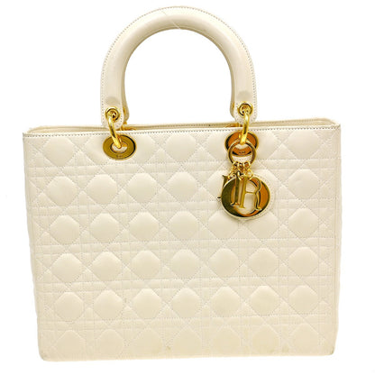 Christian Dior Vintage Lady Dior Cannage Quilt Lambskin Medium