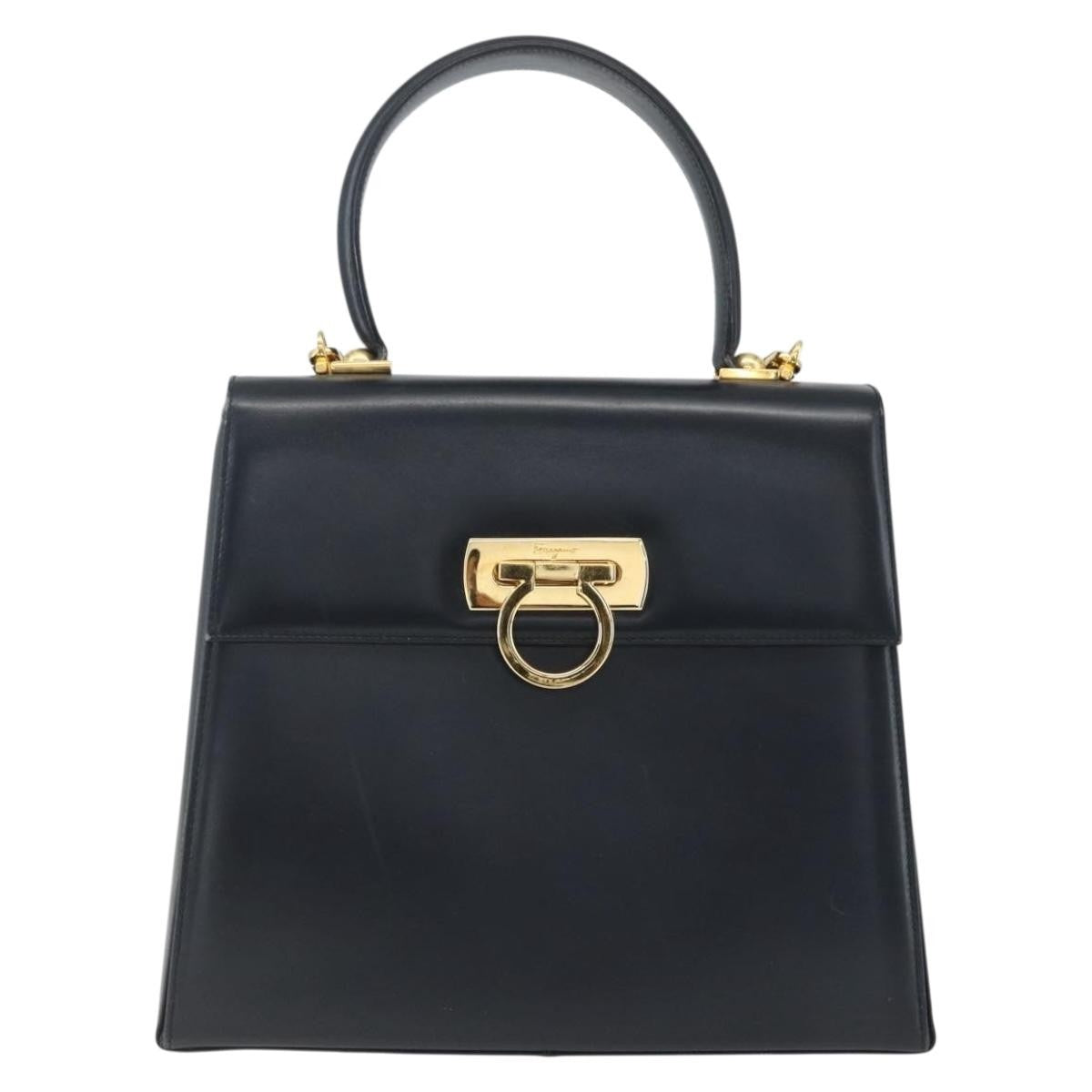 Salvatore Ferragamo Gancini Convertible Top Handle Bag Leather Mini