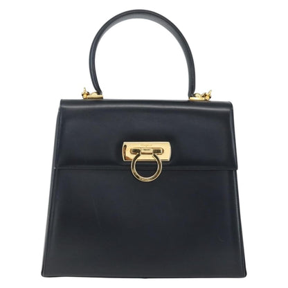 Salvatore Ferragamo Gancini Convertible Top Handle Bag Leather Mini