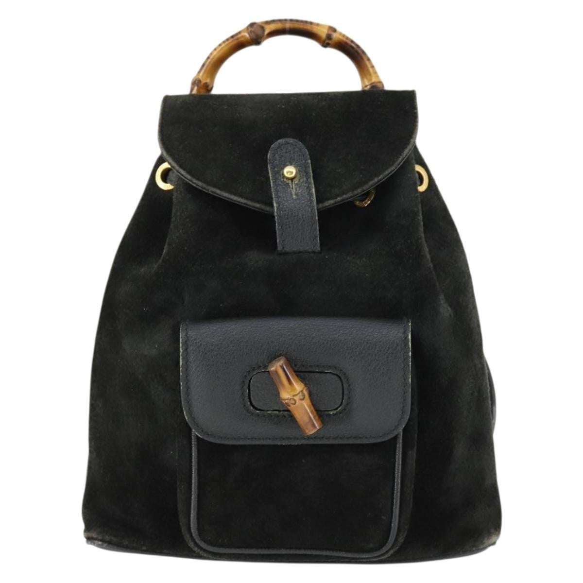 Gucci Gucci bamboo backpack daim mini
