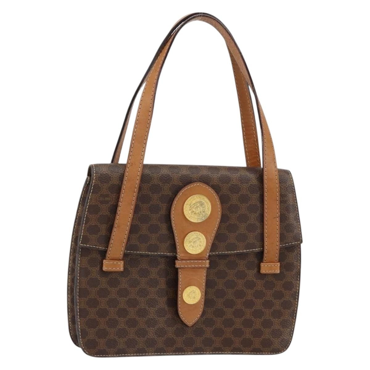 Celine Vintage Macadam Handbag Canvas and Leather Product Image