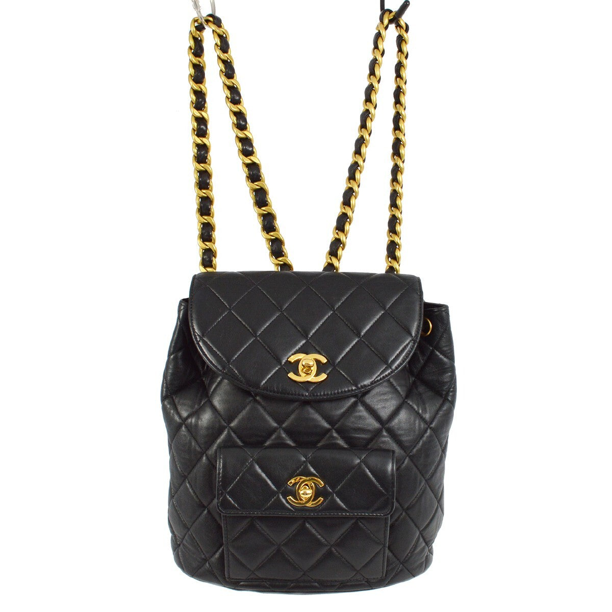 Chanel Duma Drawstring Backpack Quilted Leather Small
