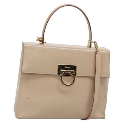 Salvatore Ferragamo Gancini Convertible Top Handle Bag Leather Mini