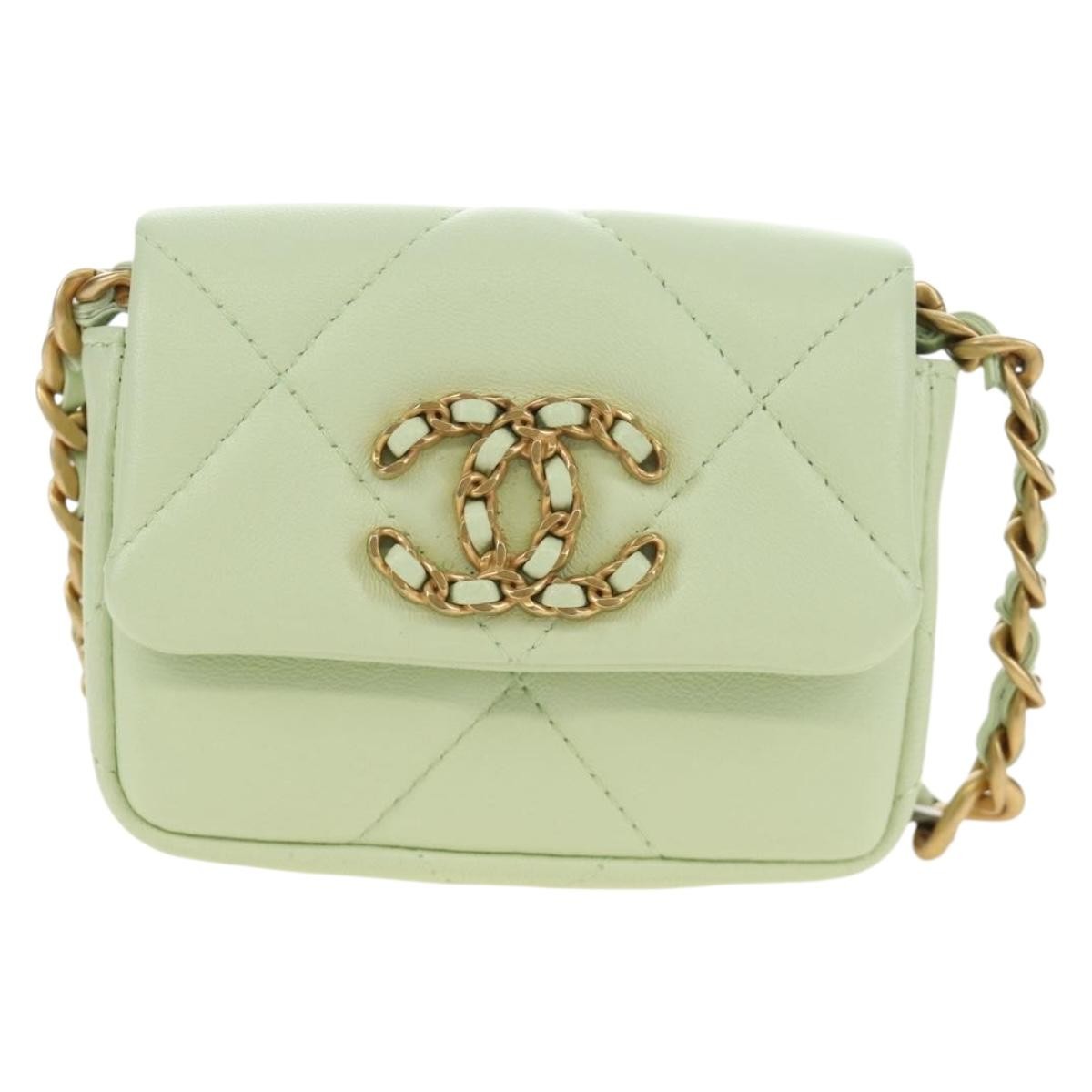 Chanel 19 Convertible Flap Coin Purse With Chain Quilted Lambskin Product Image