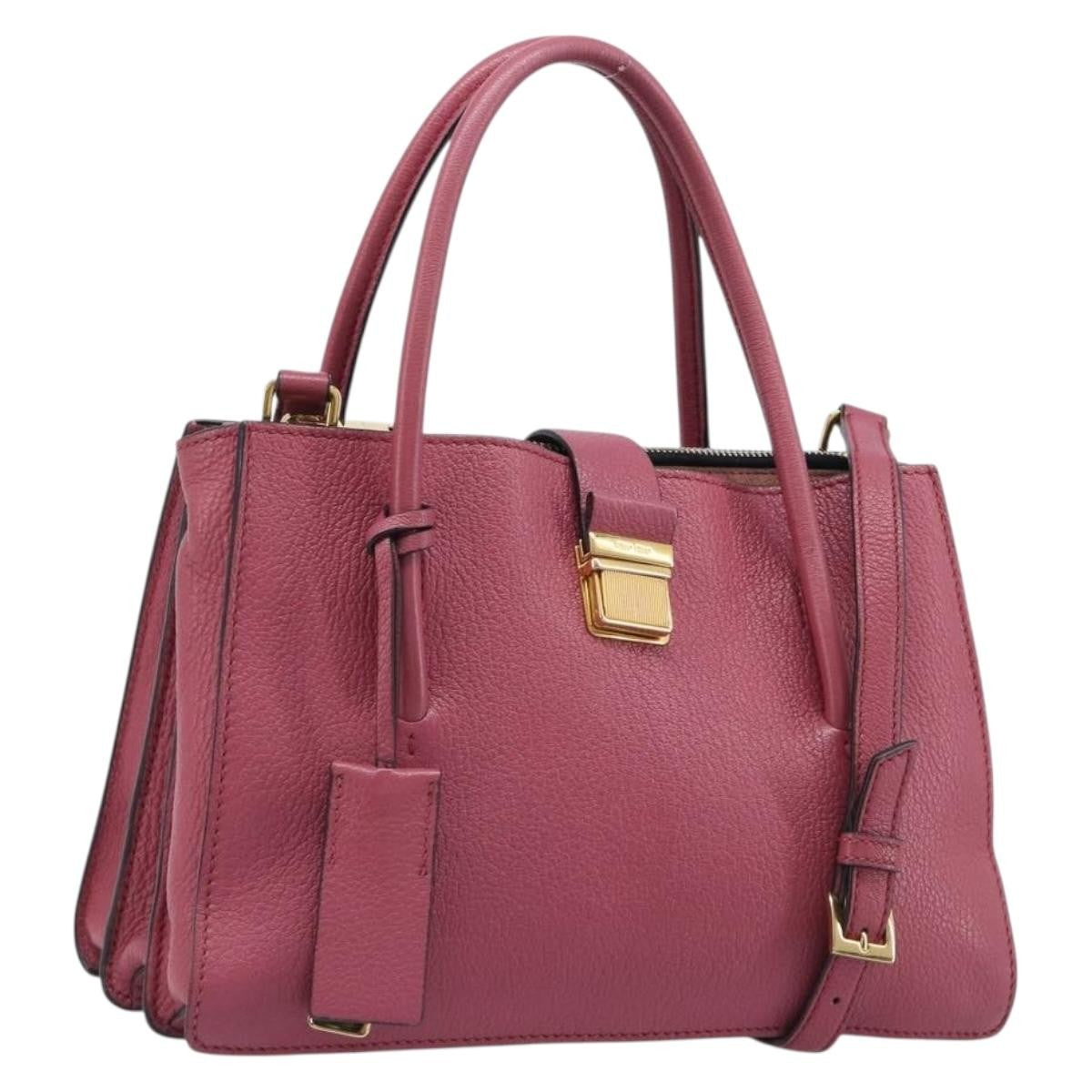 Miu Miu Madras Convertible Compartment Leather Medium