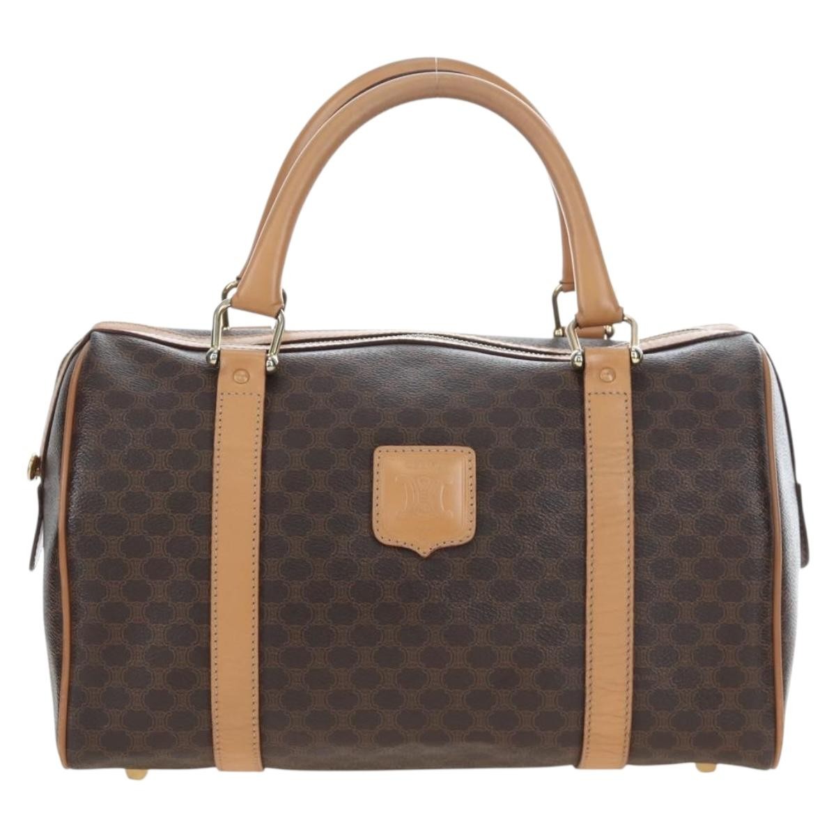 Celine Vintage Macadam Boston Canvas and Leather Product Image