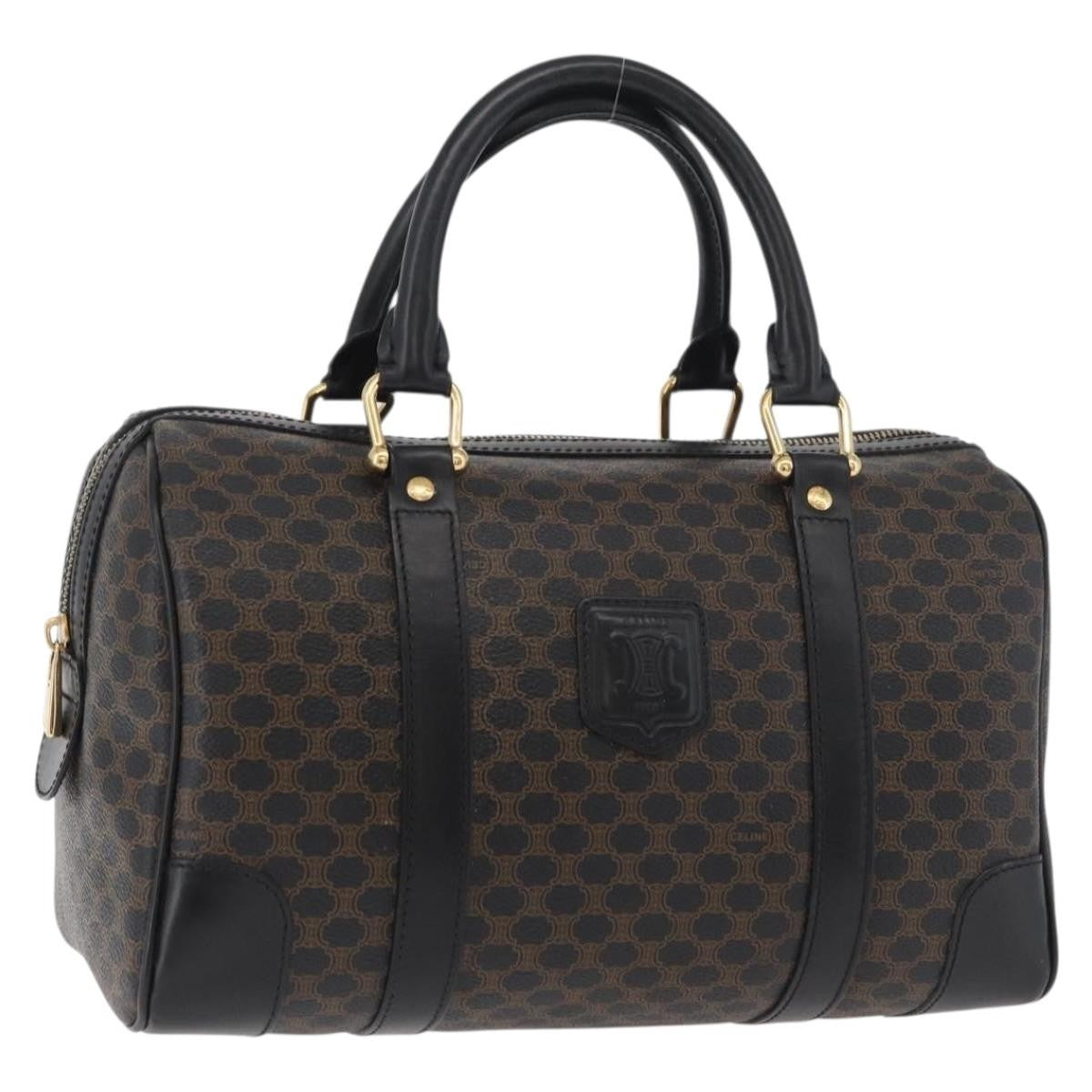 Celine Vintage Duffle Bag Macadam Coated Canvas Medium