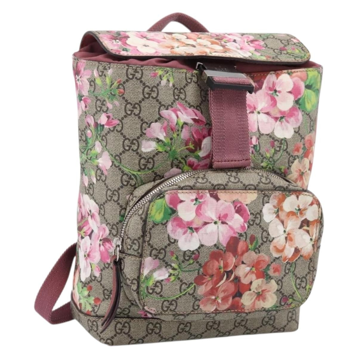 Gucci Buckle Blooms Print GG Coated Canvas Medium