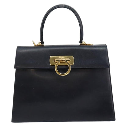 Salvatore Ferragamo Gancini Convertible Top Handle Bag Leather Medium