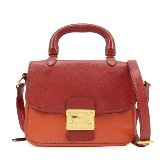 Miu Miu Madras Top Handle Leather Small