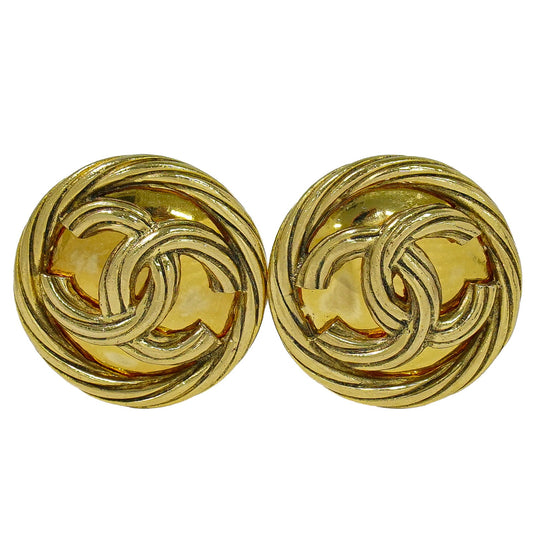 Chanel Vintage Round CC Clip-On Metal Product Image