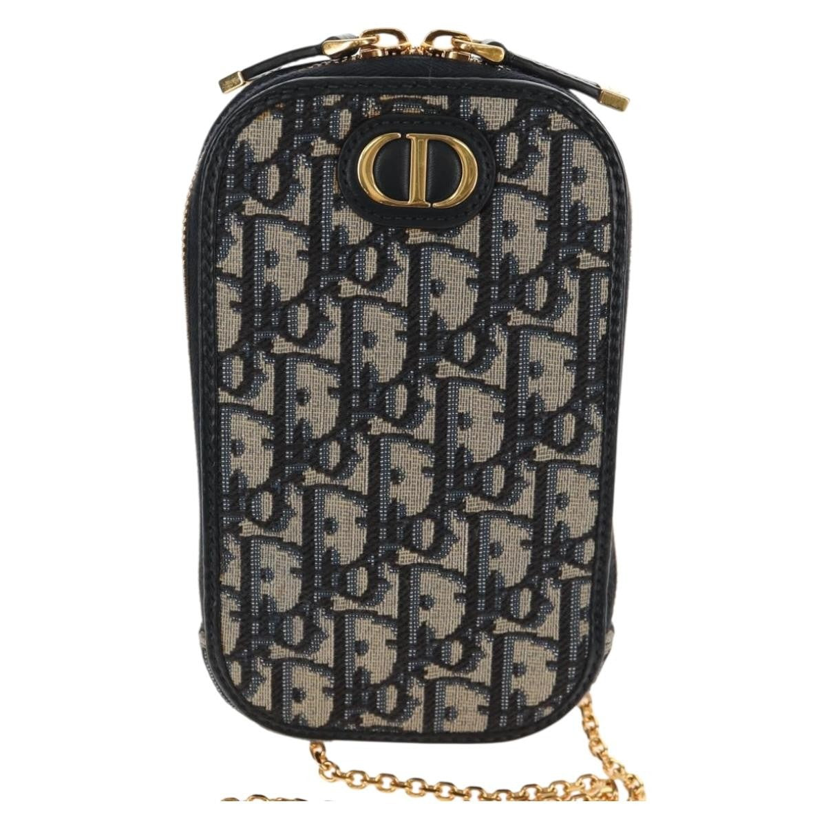 Christian Dior 30 Montaigne Phone Holder on Chain Oblique Canvas Product Image