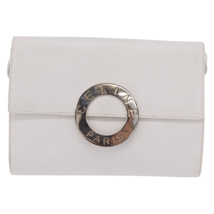 Celine Vintage Circle Logo Leather Small