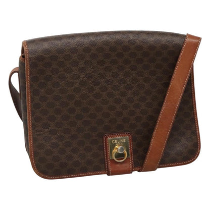 Celine Vintage Macadam Shoulder Bag Canvas and Leather Product Image