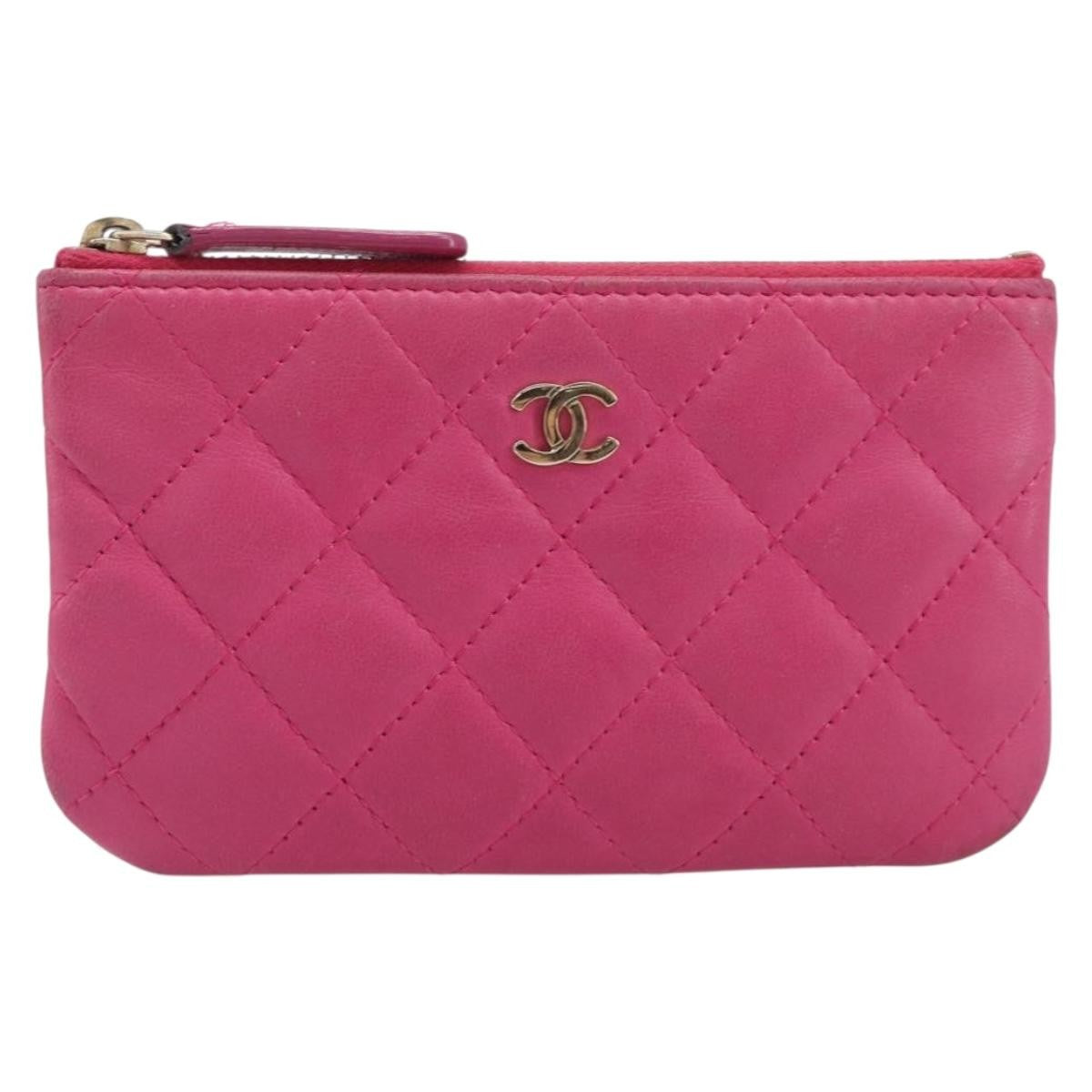 Chanel CC Zip Coin Purse Quilted Lambskin Small