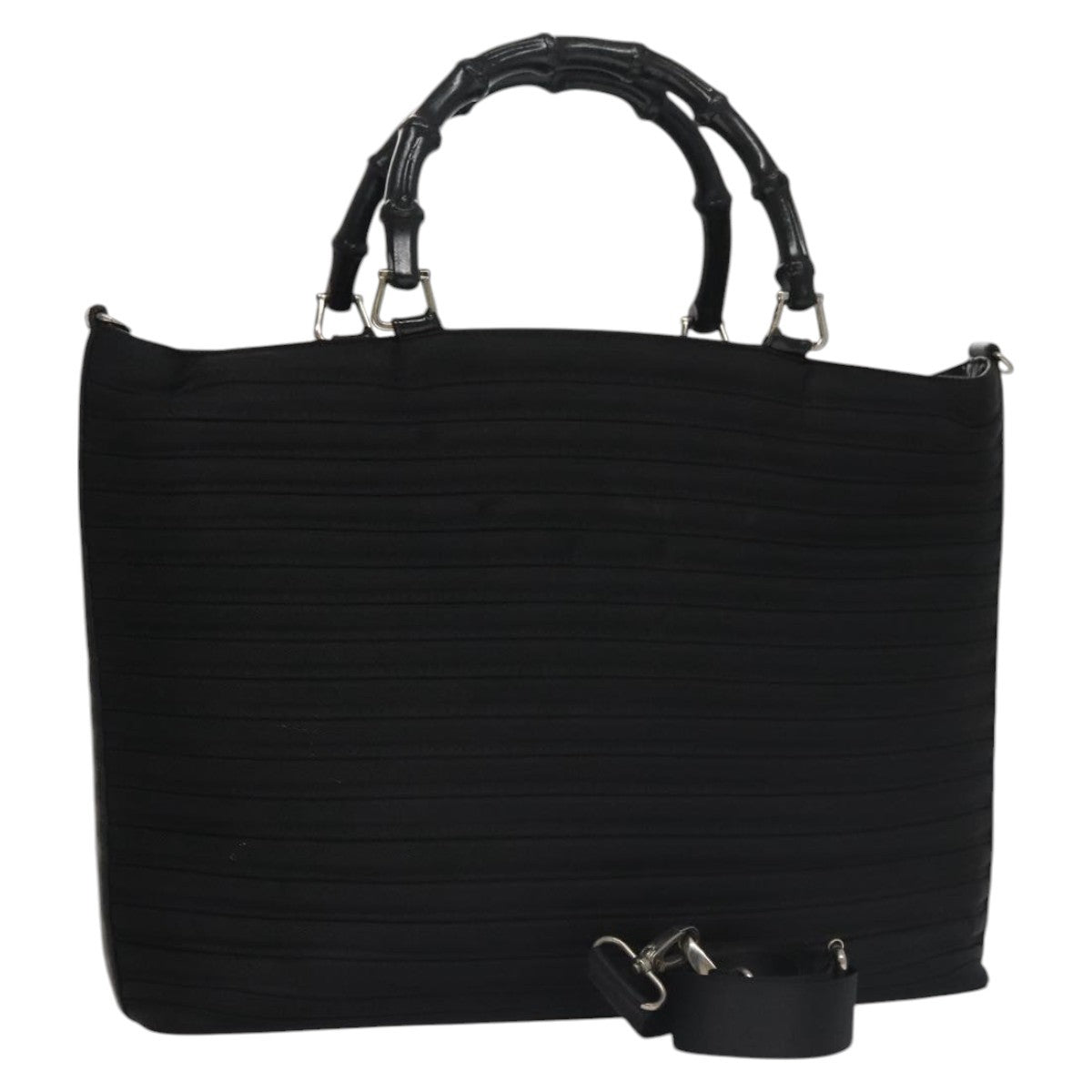 Gucci Vintage Bamboo Handle Bag Nylon Product Image