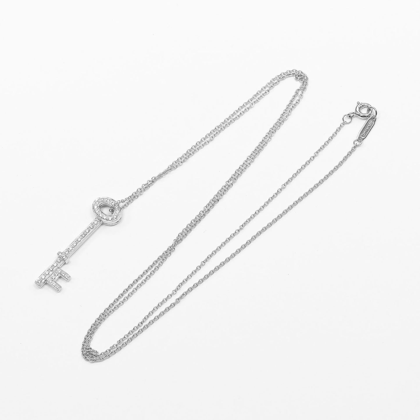 Tiffany & Co. Oval Key Pendant Platinum and Diamonds Product Image