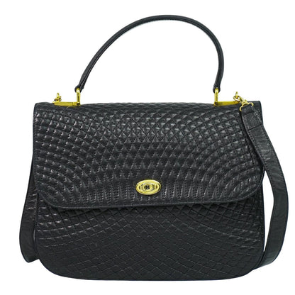 Bally Vintage Handbag Quilted Leather Product Image