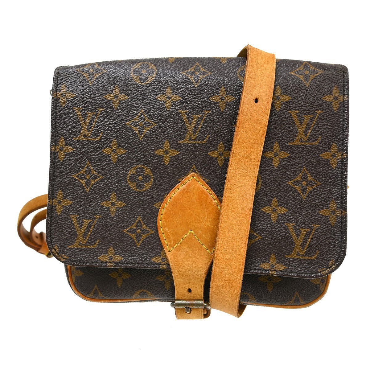 Louis Vuitton Cartouchiere Handbag Monogram Canvas MM