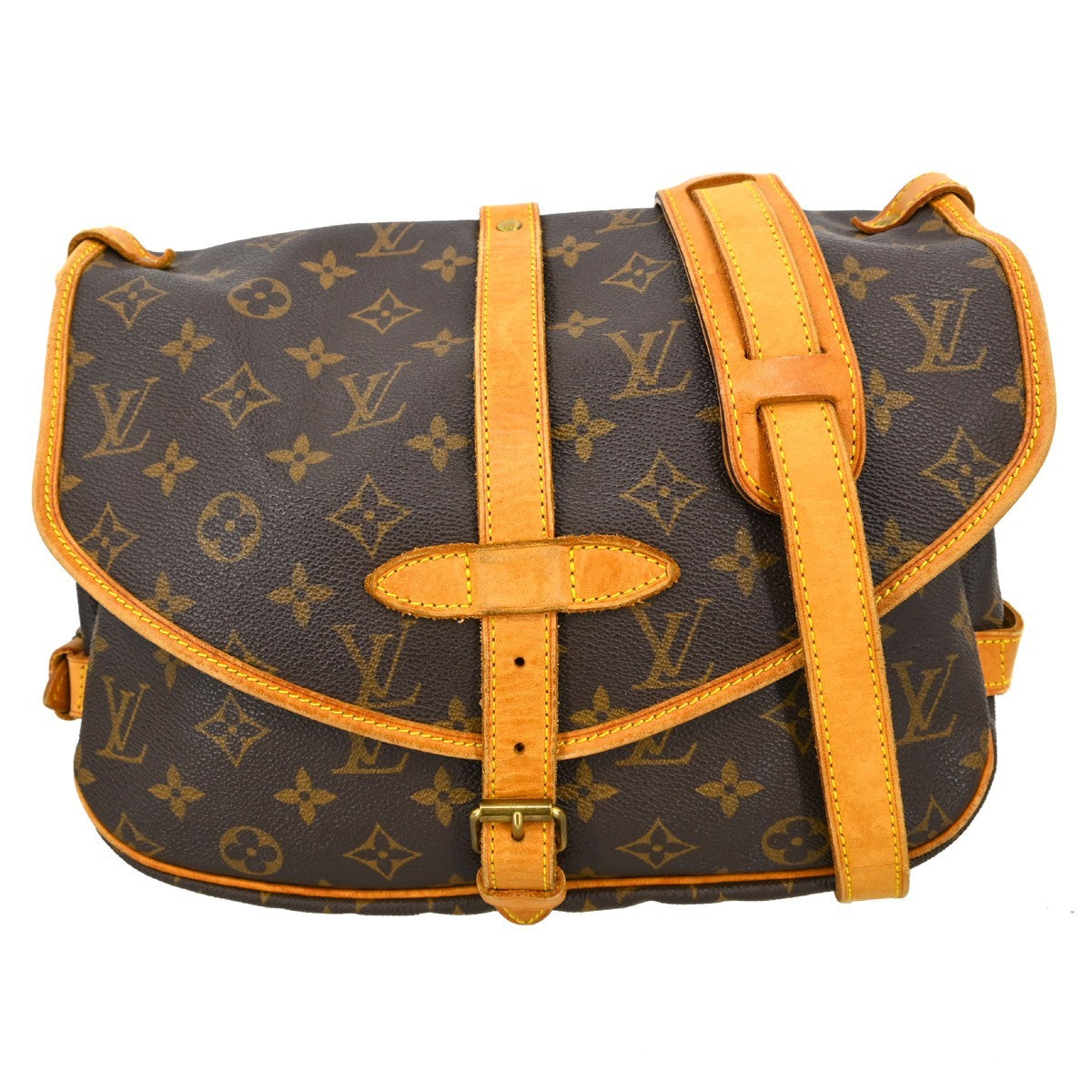 Louis Vuitton Saumur Handbag Monogram Canvas 30