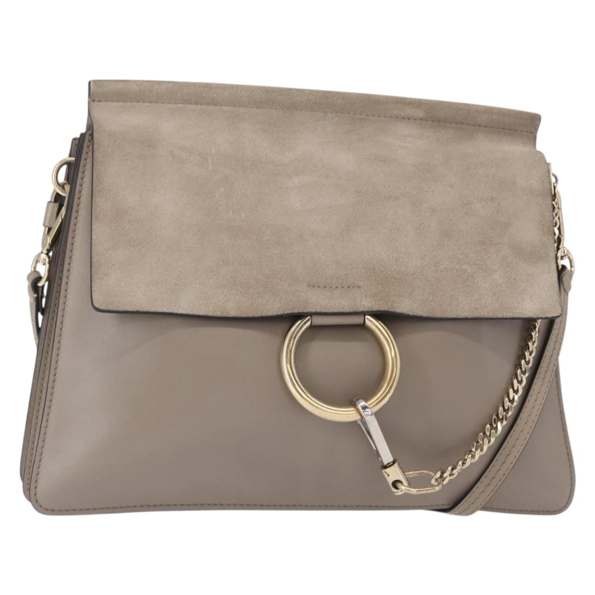 Chloe Faye Shoulder Bag Leather and Suede Medium