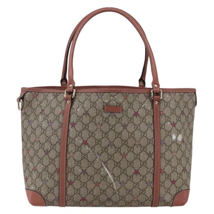 Gucci Joy Plus Tote GG Coated Canvas with Leather Large