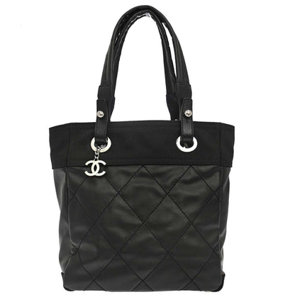 Chanel Biarritz Tote Quilted Coated Canvas Small