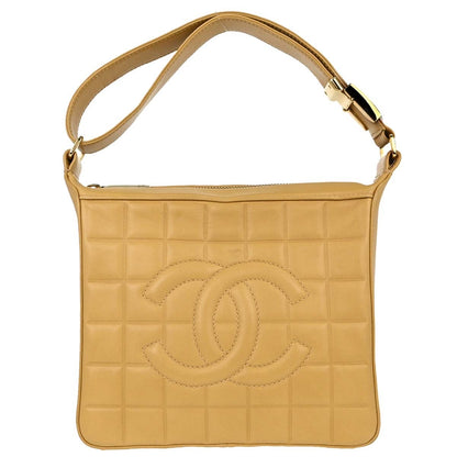 Chanel Chocolate Bar CC Quilted Leather North South